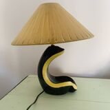 Lampe MOA en céramique noire et jaune