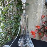 Large crystal lamp base stamped Baccarat