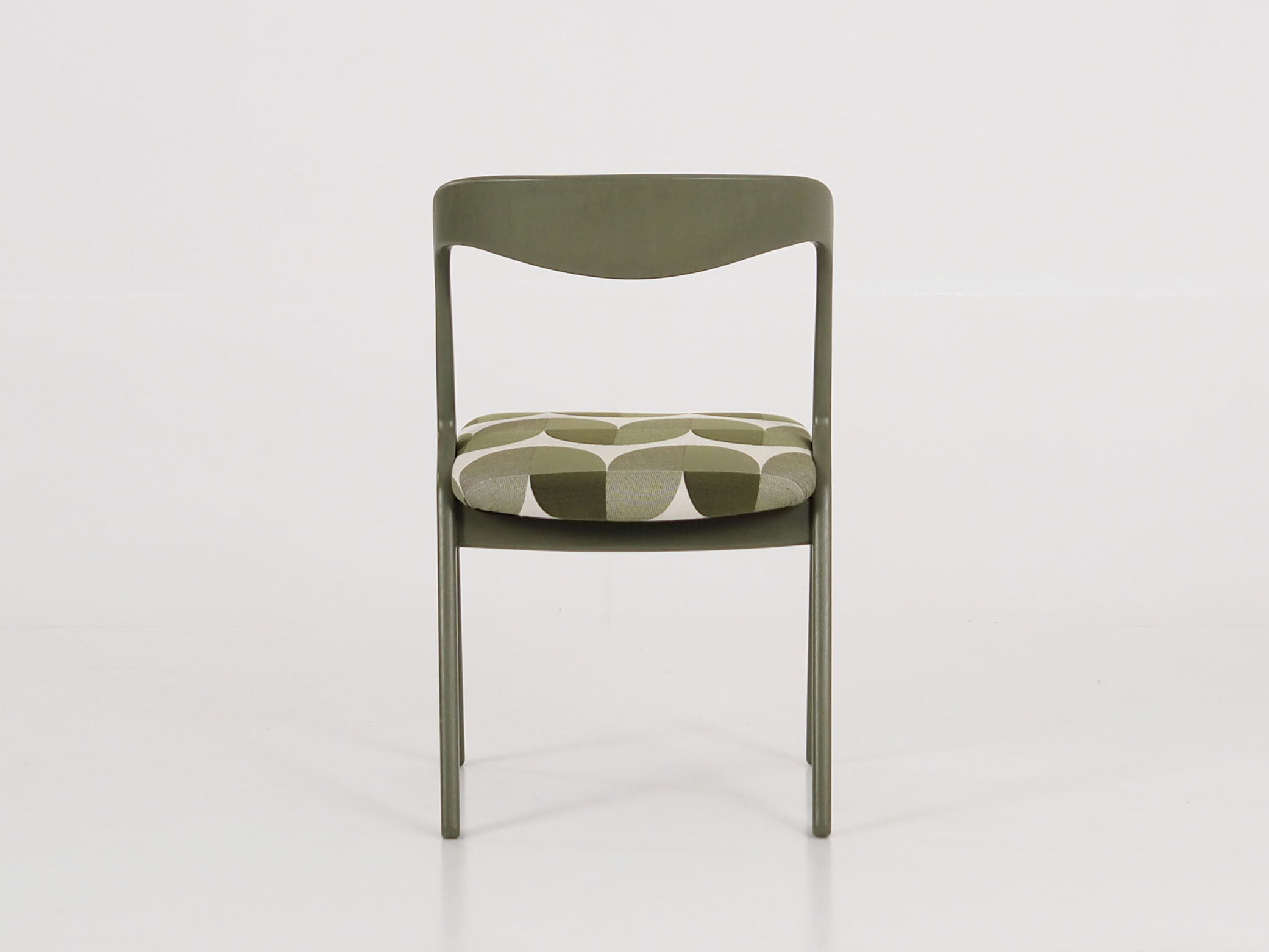 Olive green chair, Scandinavian design of the 70s