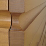 Solid elm three-drawer chest of drawers