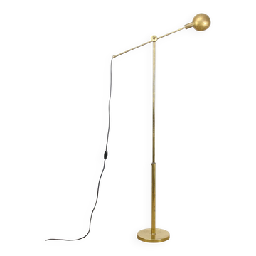 Lampadaire réglable en laiton du milieu du siècle