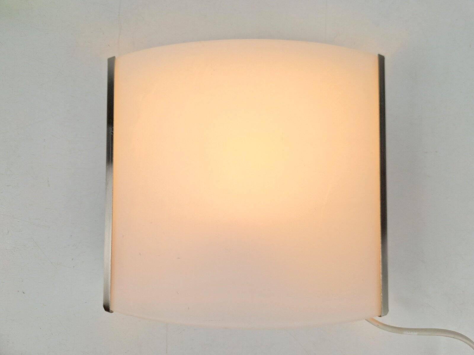 Tecla Wall Lamp in Opaline Glass from Panzeri, 1980s