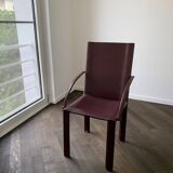 Fauteuil en cuir conçu par Carlo Bartoli pour Matteo Grassi