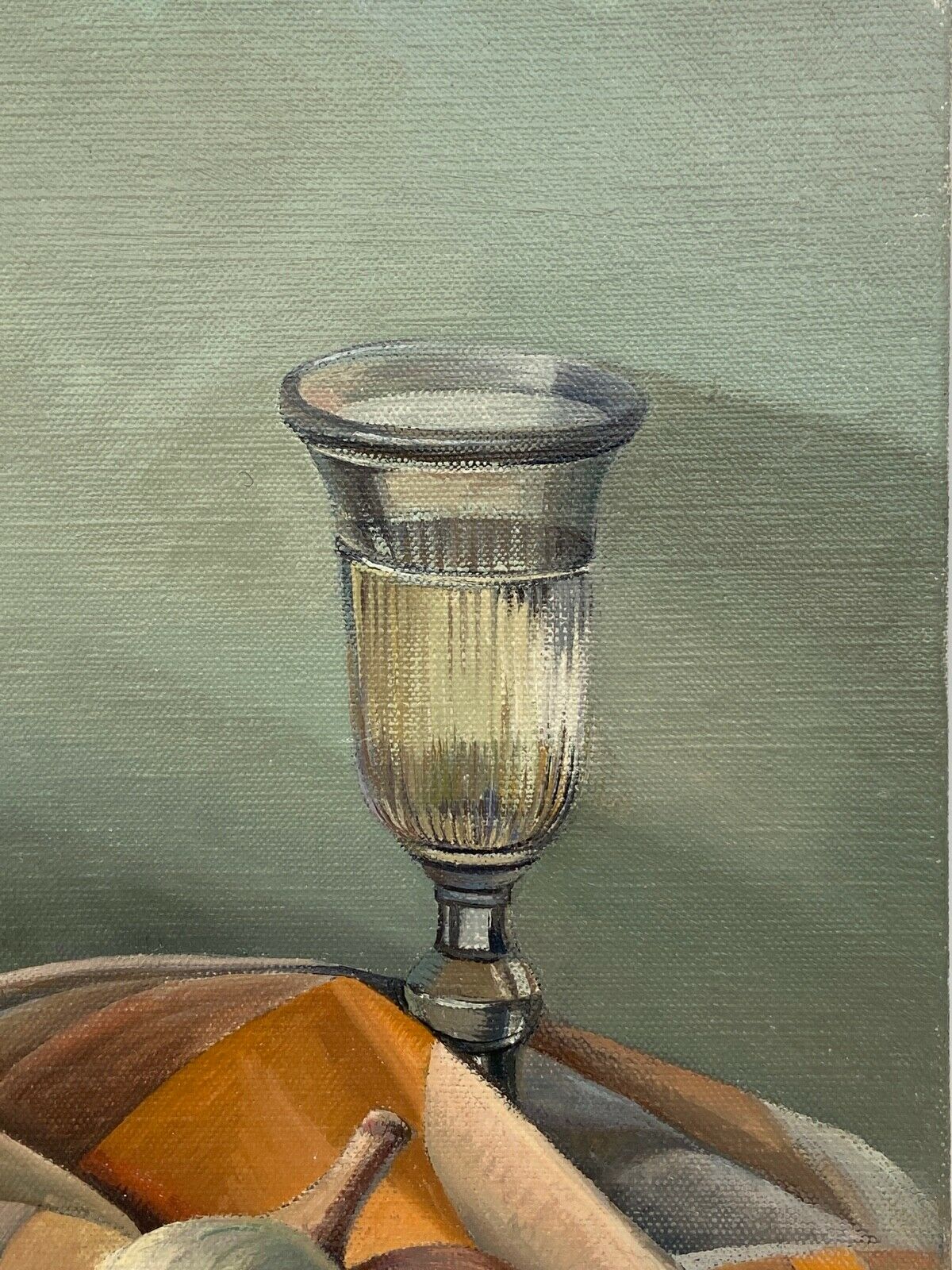 Huile sur toile par Charlène le Perron l'ecuelle jaune nature morte