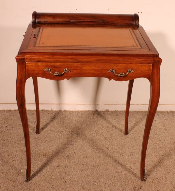 bureau / table à jeux en noyer d'époque napoléon III