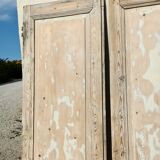 Pair of old fir doors 113x232