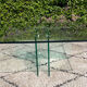 Low table design in tempered glass