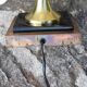 Maison Rougier vintage palm-shaped lamp from the 1970s to 1980s