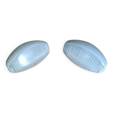 Glass and metal wall lights