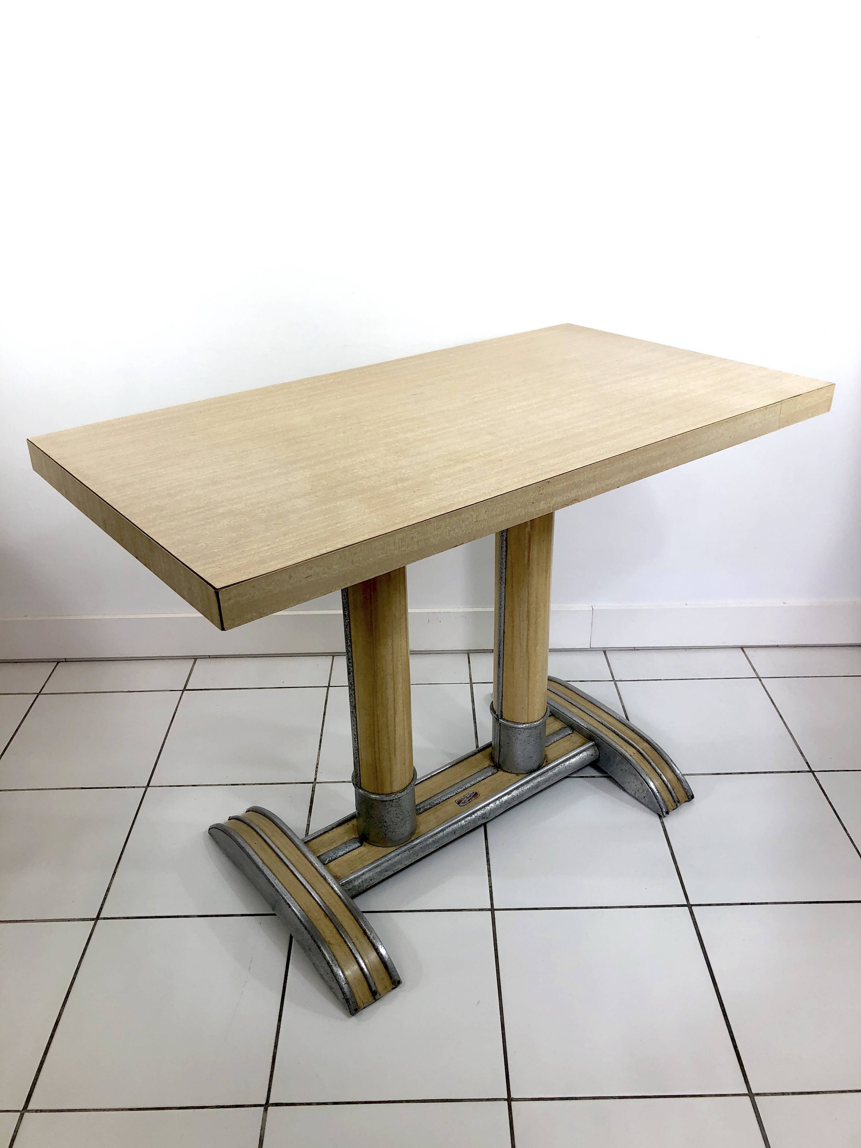 Vintage bistro table Martin Méallet – 1950s Formica