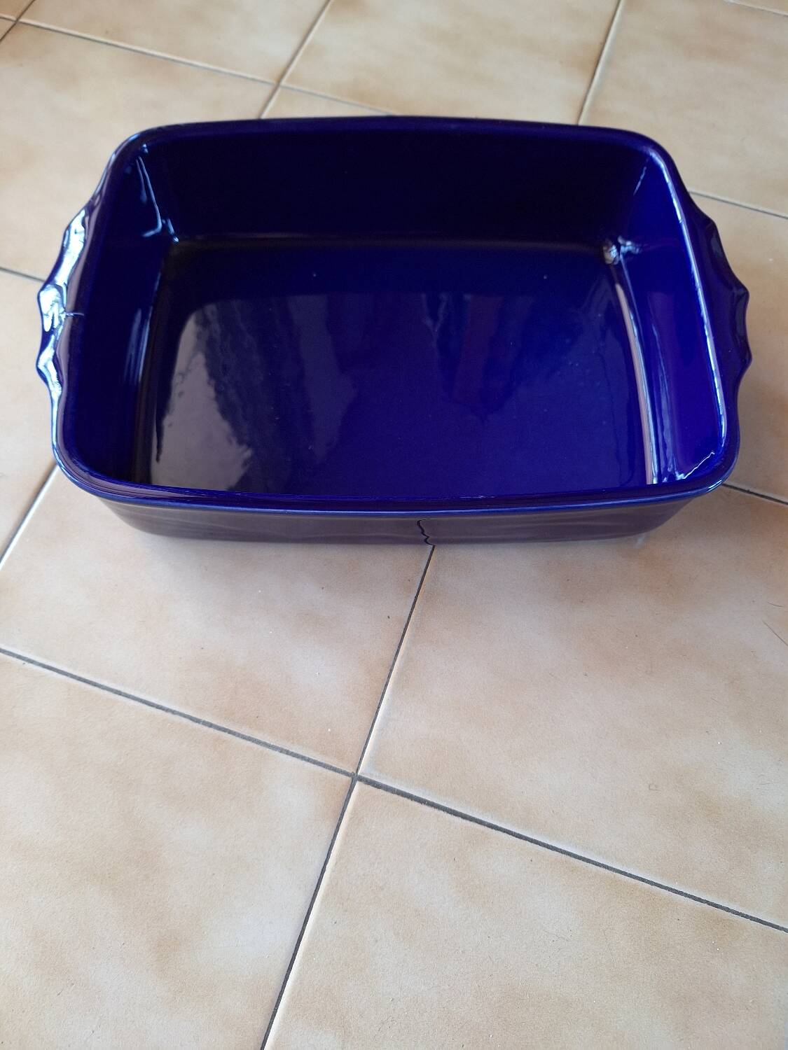 Indigo blue ceramic dish