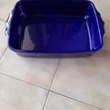 Indigo blue ceramic dish