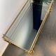 Golden brass coffee table
