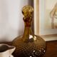 Mid-century yellow glass bottle with stopper, Italy, 1960s