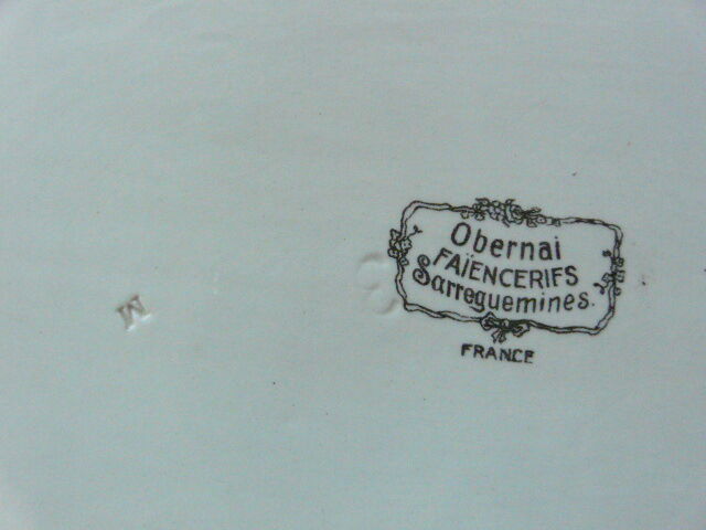 Rectangular dish Sarreguemines Obernai H. Loux