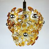 Mid-Century Murano Amber Chandelier by Mazzega, Italy, 1970s