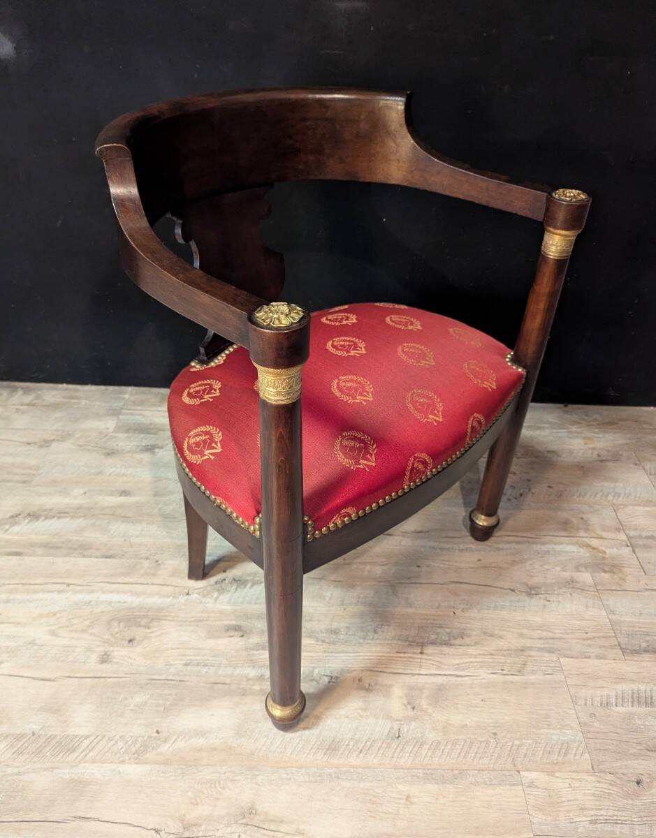 Empire style office chair, late 19th / early 20th century.
