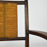 Art deco modernist armchair in dark beech