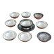 Lot of Saint Médard sauceboat and 8 bowls