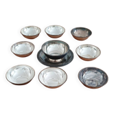 Lot Saucière et 8 coupelles Saint Médard