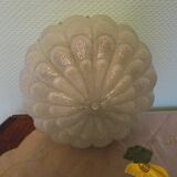 Flower-shaped press glass and glass ceiling light