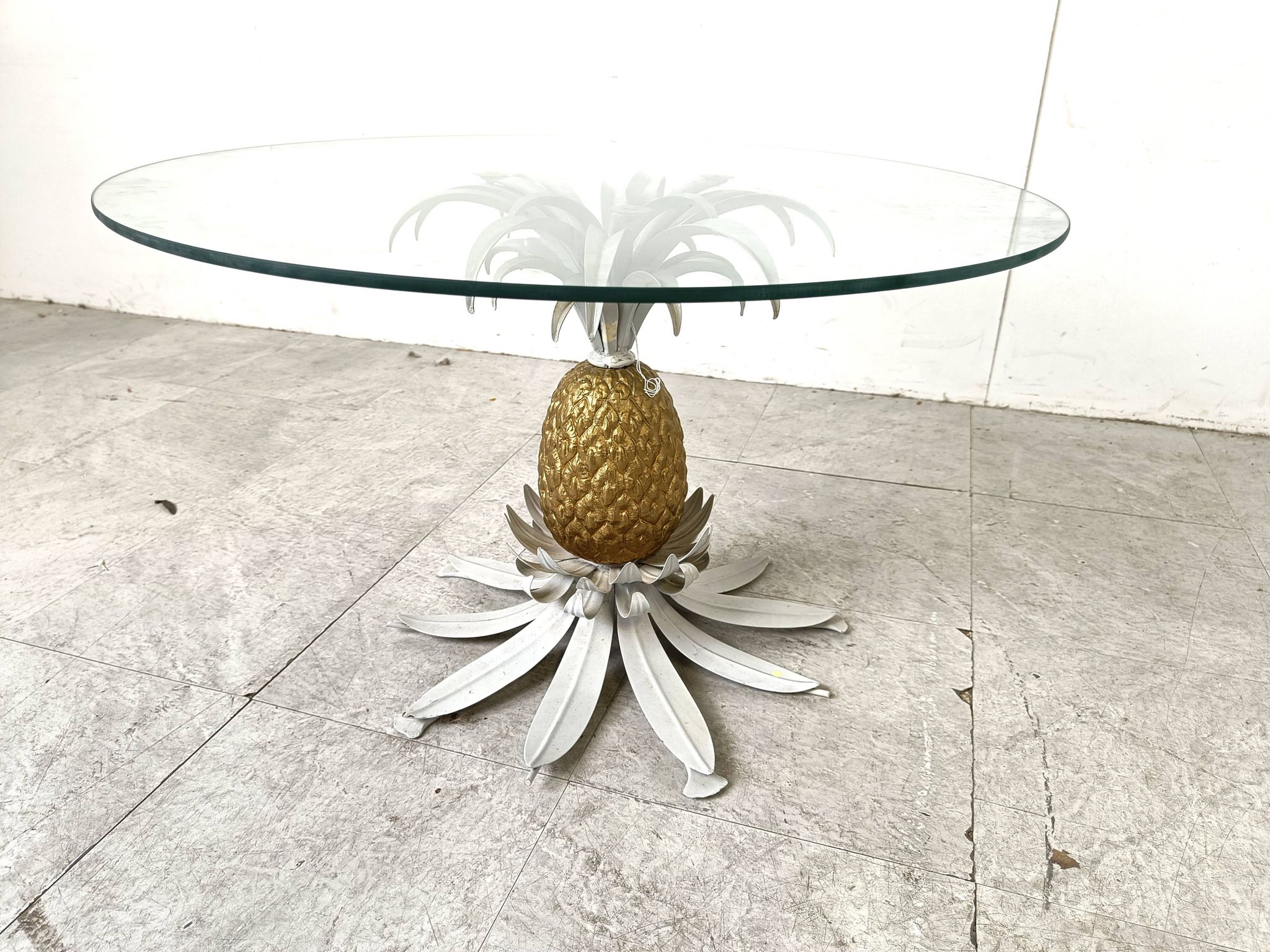 Pair of Hans Kögl pineapple side tables, 1960s
