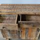 Two-door buffet with two drawers in antique wood.