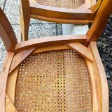 Pair of caned walnut chairs, Louis Philippe style