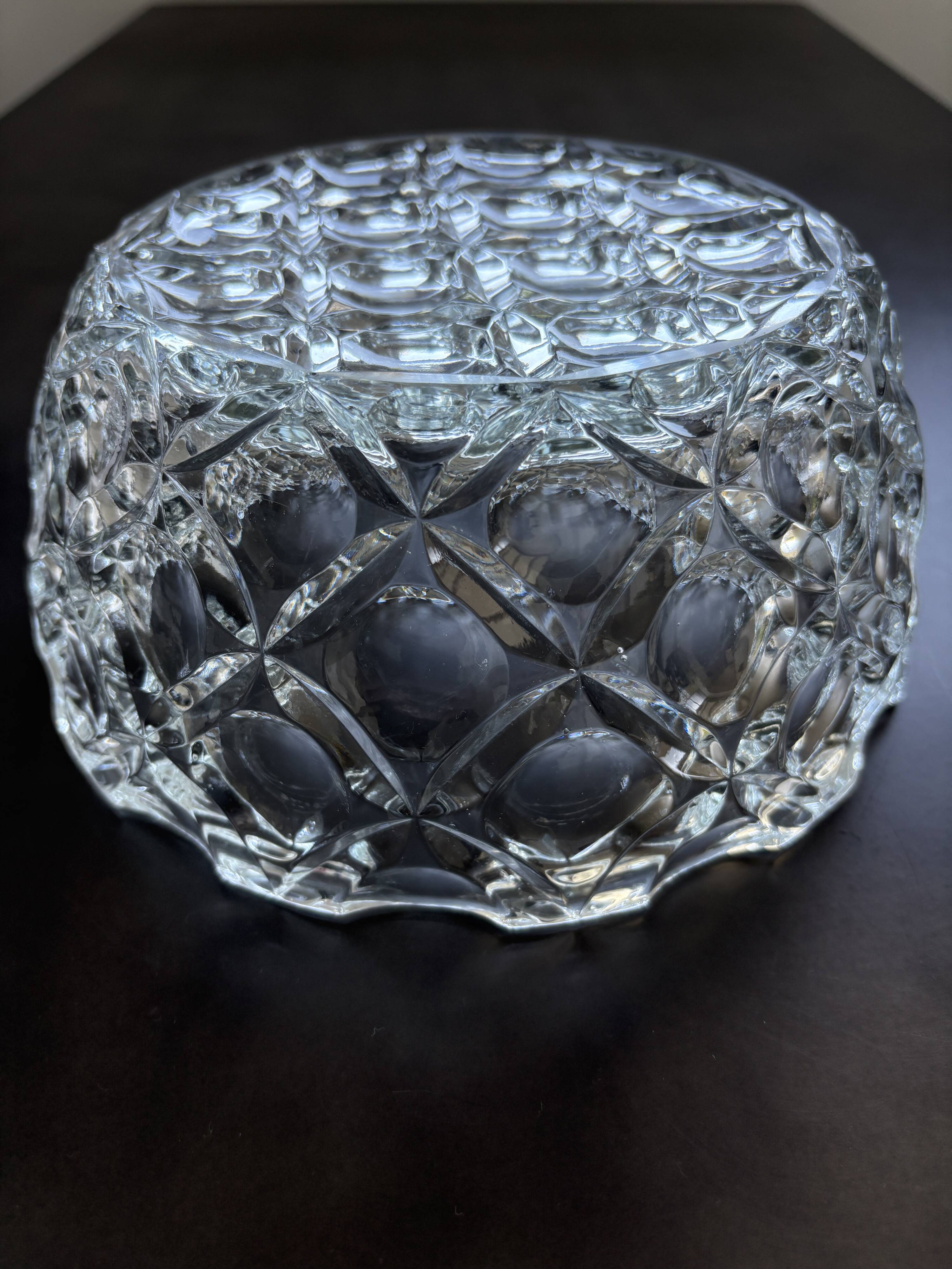 Crystal salad bowl