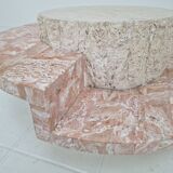 Round Mactan or Fossil Stone Coffee Table by Magnussen Ponte, 1980s