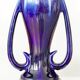 Large Art Nouveau vase by Thulin in glazed flame stoneware.