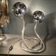 Flexible "snake eye balls" lamp by Goffredo Reggiani, chrome steel 1970s