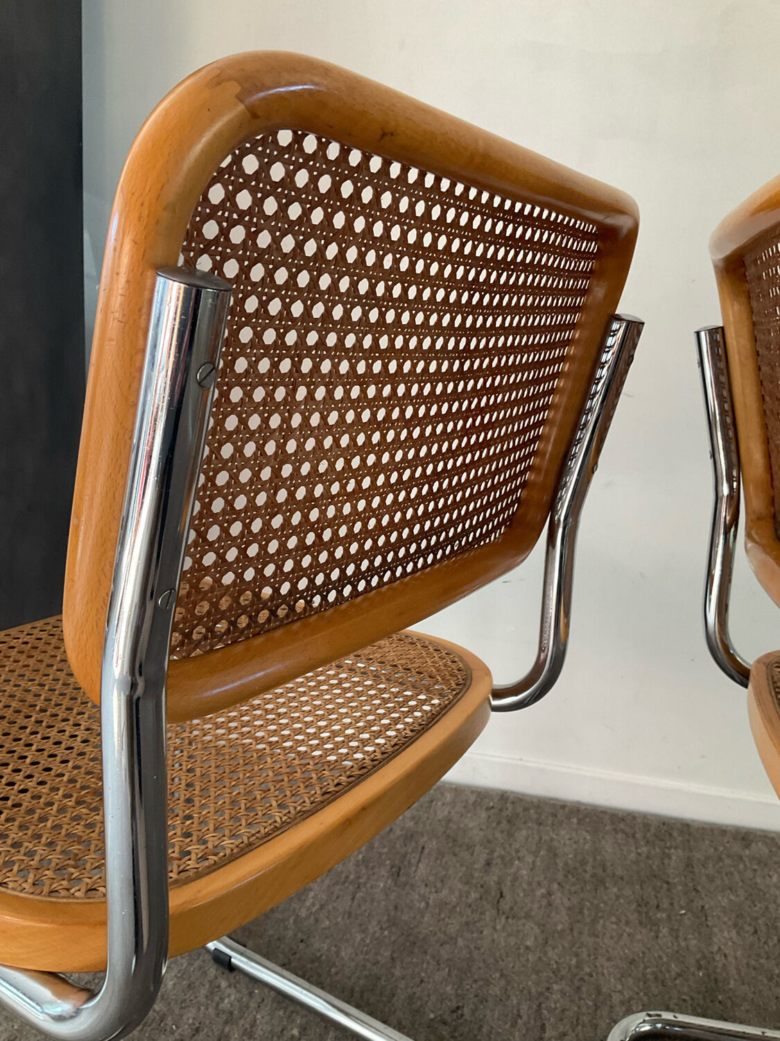 Pair of chairs Marcel Breuer Cesca B32
