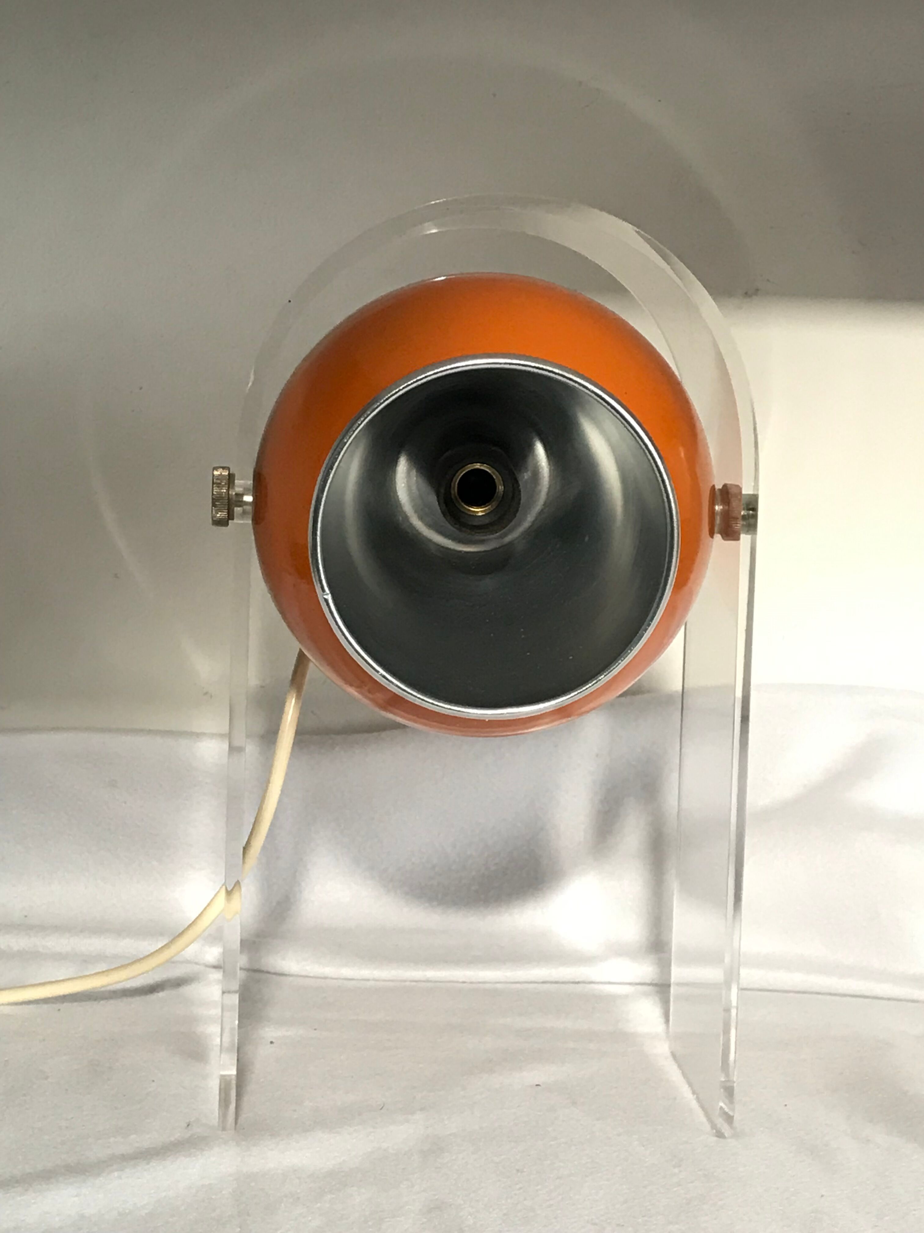 Paire de lampes oranges Robert Sonneman