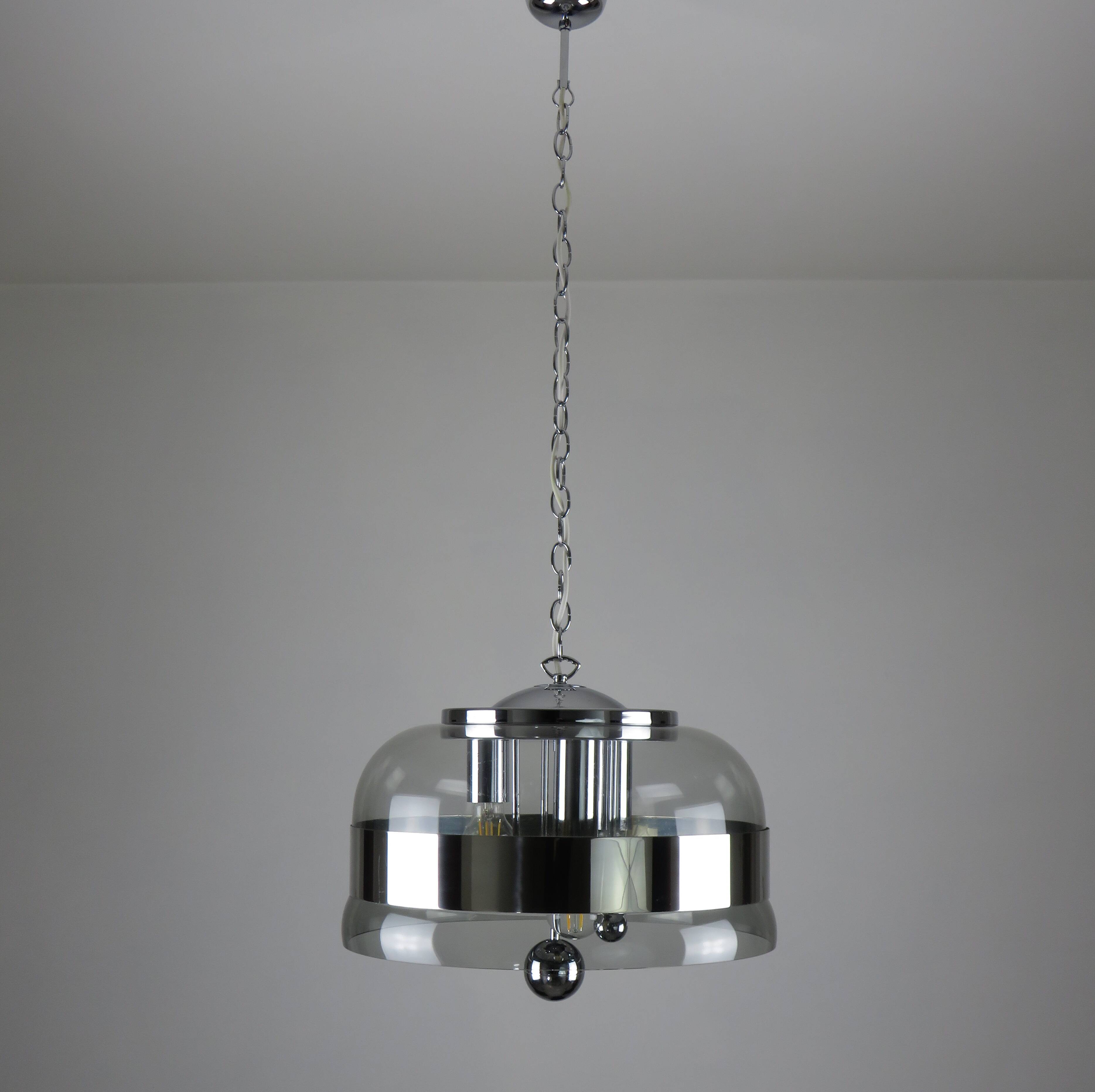Space Age pendant light from Doria studio (Doria Leuchten Germany) 1970s