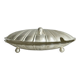 Silver-plated shell butter dish