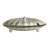 Beurrier coquille en métal argenté