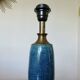 Blue and bronze crackle ceramic lamp