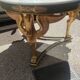 Table de milieu d'apparat en bois peint, doré et marbre carrare blanc