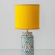 Granada Albarello Ceramic Table Lamp, Hand-Painted, New Silk Shade