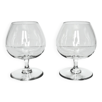 Set of two crystal Cognac glasses from Baccarat.