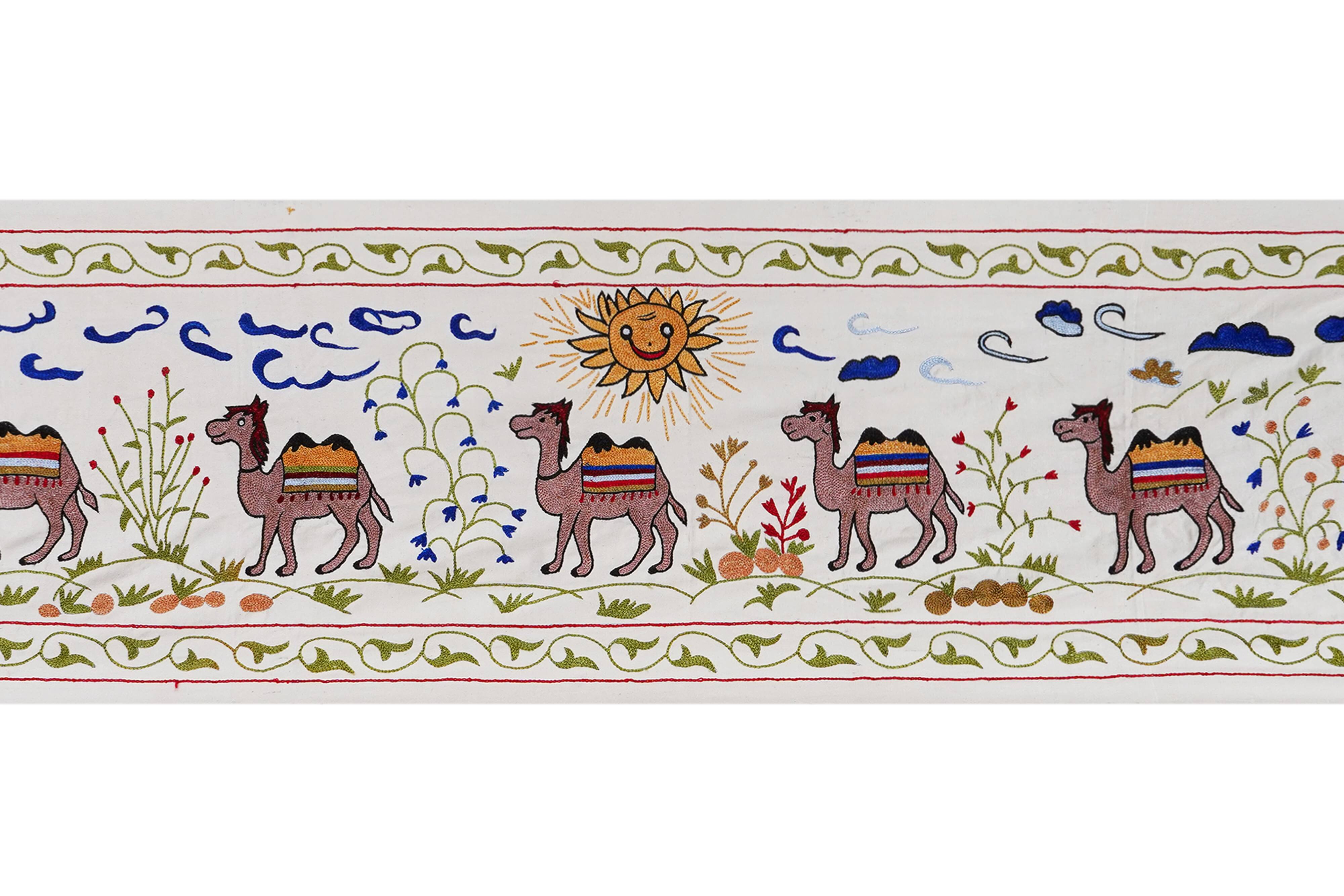 Hand-knotted rug, vintage Turkish rug 52x190 cm
