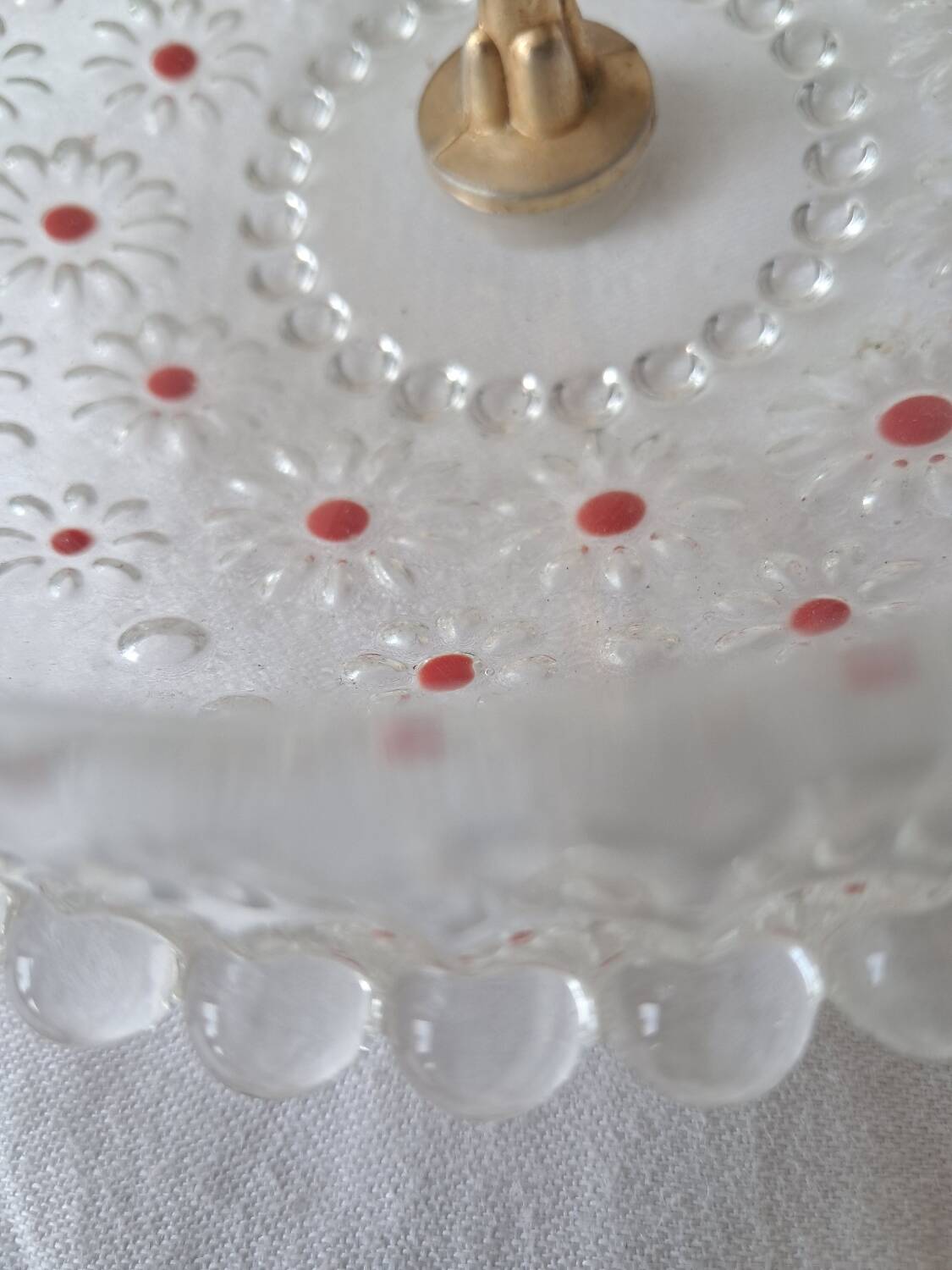 Paloma series glass tiered tray, Attributed to Walther Glas. 1970