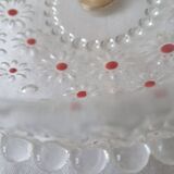 Paloma series glass tiered tray, Attributed to Walther Glas. 1970