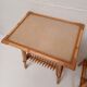Pair of vintage rattan bedside tables