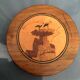 Decorative walnut box and spindler marquetry stork's nest