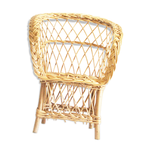 fauteuil rotin enfant