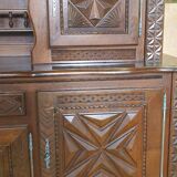 Imposing Basque furniture with regional crosses and original central door - 20th century