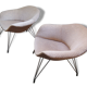 Pair of armchairs shell EGG rare rose PETAL Röthlisberger year 50