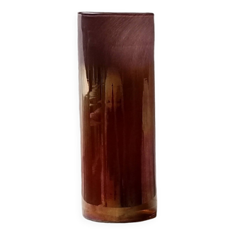 Grand Vase Verre en Rose Doré